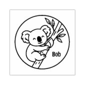 Koala auf Ast Namensstempel Gummistempel (Prägung)