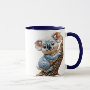 Koala auf Baumstamm Tasse