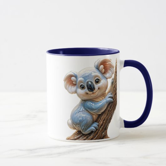 Koala auf Baumstamm Tasse (Rechts)