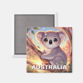 Koala auf dem Baum Australien Reisen Magnet (Vorderseite/Rückseite)