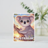 Koala auf dem Baum Australien Reisen Postkarte (Stehend Vorderseite)