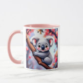 Koala auf einem Zweig im australischen Frühling. Tasse (Links)