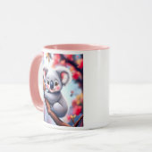 Koala auf einem Zweig im australischen Frühling. Tasse (Vorderseite Links)