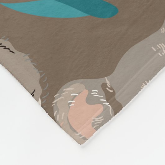 Koala auf neutralem braunem Hintergrund nahtlos Vi Fleecedecke (Ecke)