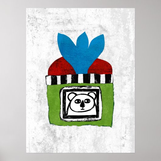 Koala auf Zuhause Poster Wall Art (Vorne)