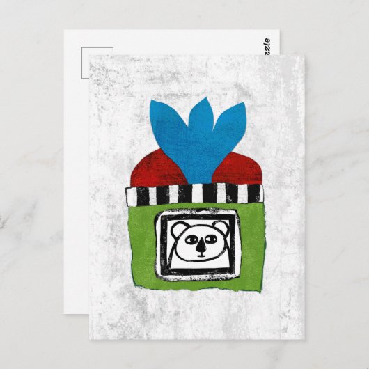 Koala auf Zuhause Postkarte (Vorne/Hinten)