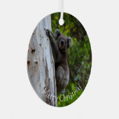 Koala Australia Merry Christmas Ornament Aus Metall (Vorderseite Rechts)