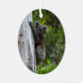 Koala Australia Merry Christmas Ornament Aus Metall (Vorderseite links)