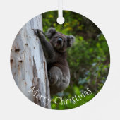 Koala Australia Merry Christmas Ornament Aus Metall (Rückseite)