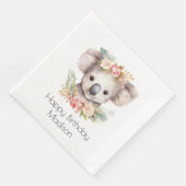 Koala Australia Personalisiert Serviette (Ecke)