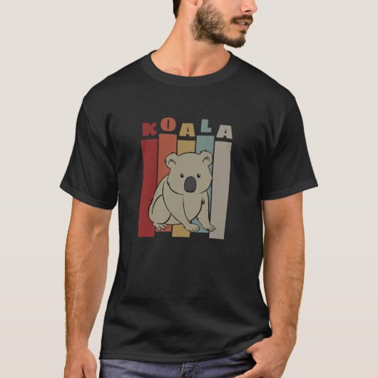 Koala Australia Tag Niedlich Retro Koalabär T-Shirt (Vorderseite)