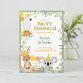 Koala Australian Animals Birthday Einladung (Stehend Vorderseite)