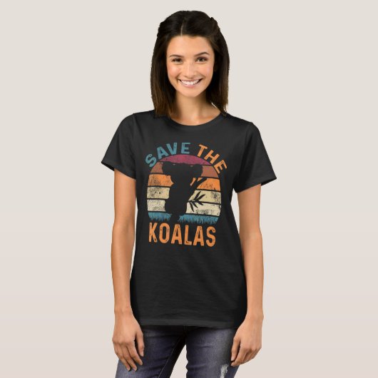 Koala Australien Tierschutz Neuseeland Australien T-Shirt (Vorne ganz)