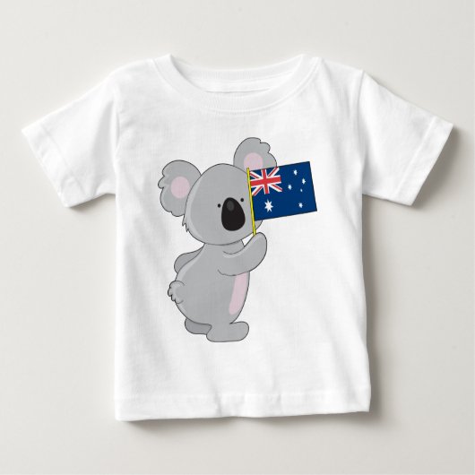 Koala Australische Flagge Baby T-shirt (Vorderseite)