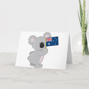 Koala Australische Flagge Karte