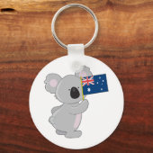 Koala Australische Flagge Schlüsselanhänger (Vorderseite)
