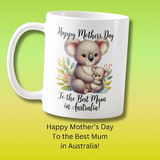 Koala & Baby Happy Mother Day Best Mum Australien Kaffeetasse