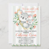 Koala Baby Shower Einladung (Vorderseite)