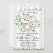 Koala Baby Shower Einladung (Vorderseite)