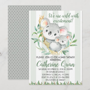 Koala Baby Shower Einladung