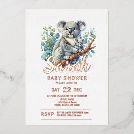 Koala Baby Shower Folieneinladung