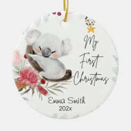 Koala Baby's First Christmas Personalisiert Orname Keramik Ornament