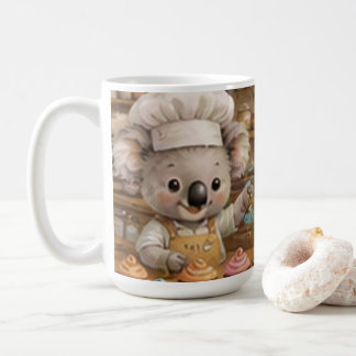 Koala-Bäcker kreieren leckere Cupcakes und Leckere Kaffeetasse