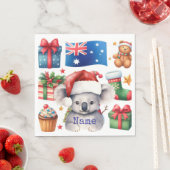 Koala Bär auf Australien Thema Serviette (Beispiel)
