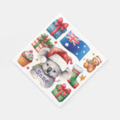 Koala Bär auf Australien Thema Serviette (Ecke)