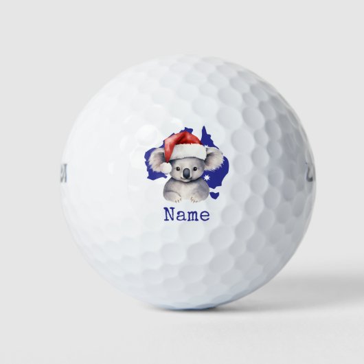 Koala Bär auf der australischen Flagge Golfball (Vorderseite)
