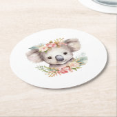 Koala Bär Australien Runder Pappuntersetzer (Angewinkelt)