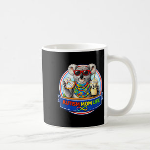 Koala-Bär-Autismus-Mutter-Leben-Donut-Milchshake Kaffeetasse