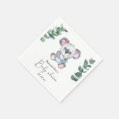 Koala-Bär-Baby-Party Serviette (Ecke)