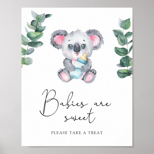 Koala-Bär - Babys sind süß Poster (Vorne)