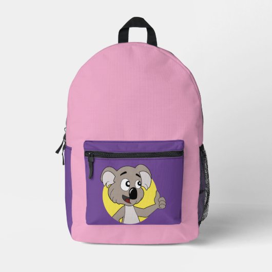 Koala-Bär-Cartoon Bedruckter Rucksack (Vorderseite)