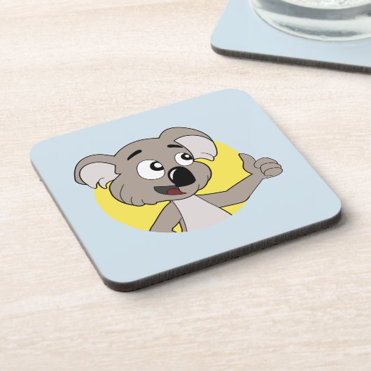 Koala Bär Cartoon Getränke Coaster Getränkeuntersetzer (Linke Seite)