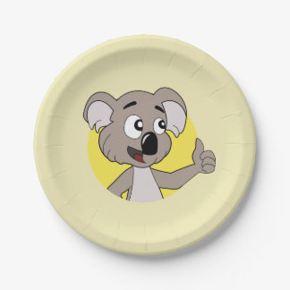 Koala-Bär Cartoon-Papierteller Pappteller