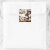 Koala-Bär-Cookie-Bäcker Quadratischer Aufkleber (Tasche)