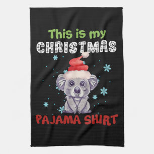 Koala-Bär Das ist mein Weihnachts-Pyjama-Shirt Geschirrtuch