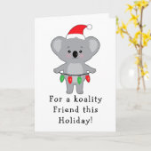 Koala Bär Dekorieren für Weihnachtsfreund Karte (Gelbe Blume)