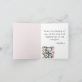 Koala Bär denkt an dich Karte (Innenseite)