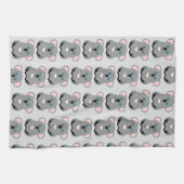 Koala-Bär-Design mit beliebigem Hintergrundfarbe Geschirrtuch (Horizontal)