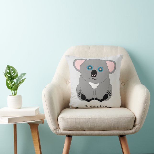 Koala-Bär-Design personalisiert Kissen (Stuhl )