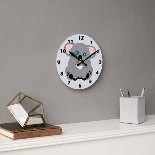 Koala-Bär-Design Runde Wanduhr