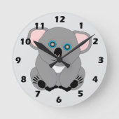 Koala-Bär-Design Runde Wanduhr (Vorderseite)