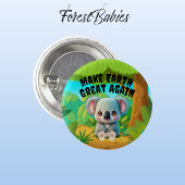 Koala Bär, die Erde wieder groß machen, die Umwelt Button