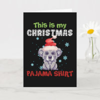 Koala-Bär Dieses Ist Mein Weihnachts-Pyjama-Shirt
