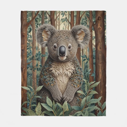 Koala-Bär Fleecedecke (Vorderseite)