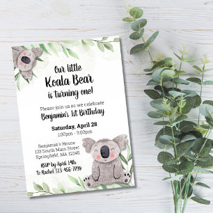 Koala-Bär Geburtstagseinladung Einladung