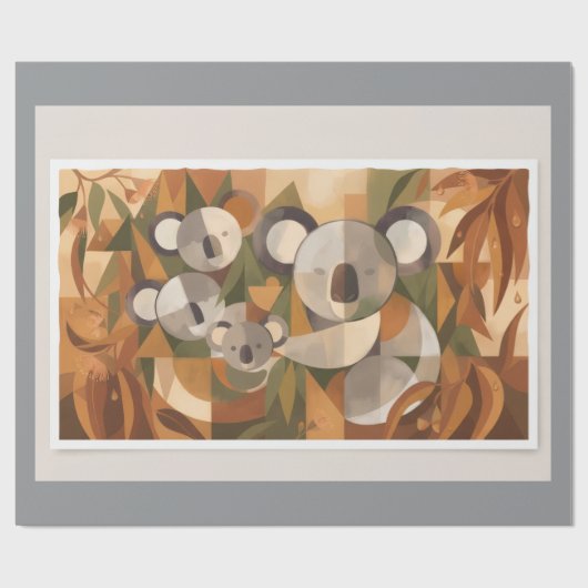 Koala-Bär Geschenkpapier (Flach)